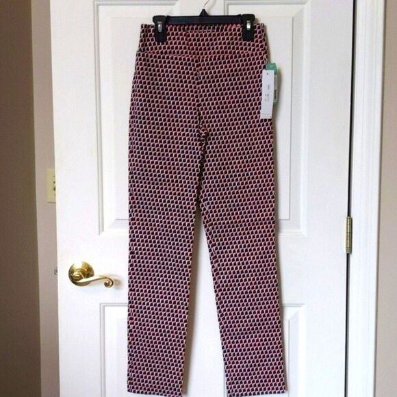 Margaret M (Stitch Fix) slimming pants - black and coral - XS - NWT - Picture 2 of 7